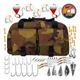 Bolso Pesca Profesional Grande Gavetero + 60 Articulos Pesca