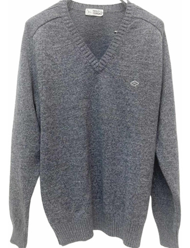 Sweater Hombre Talle L Mauro Sergio Cardado Lana Y Poliamida