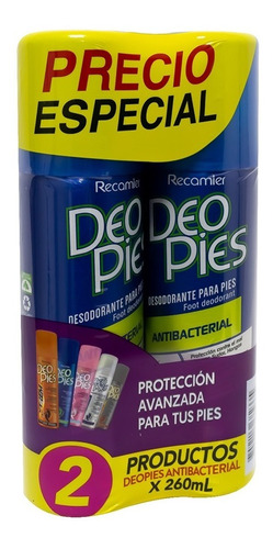 Desodorante Deo Pies Antibacterial Prom - mL a $150