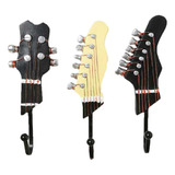 Ganchos De Pared Con Forma De Guitarra Vintage, 3 Unidades,