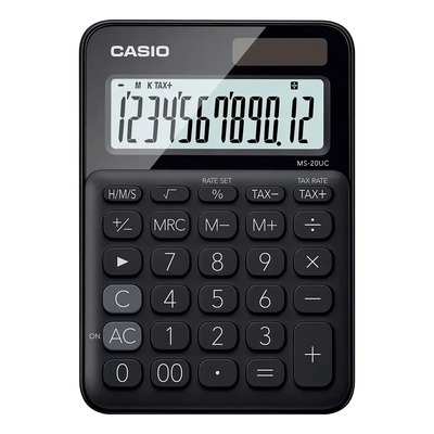 Calculadora De Escritorio Casio My Style Ms-20uc 12 Dígitos Color Negro | MercadoLibre