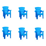 6 X Poltrona Cadeira Estilo Americana Multicolor Infantil