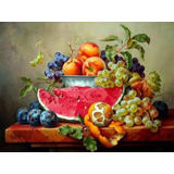 Pintura Con Diamantes En 5d, Bodegón, Fruta, Bordado De Diam