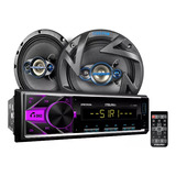 Steelpro Kit Autoestereo Bluetooth Y Bocinas 6.5 Usb-sd Card