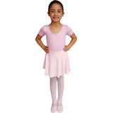 Roupa De Balet  Infantil Meia Manga Rosa