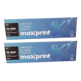 Kit 2 Cartucho Toner Preto Compatível Tn-1060 Maxprint