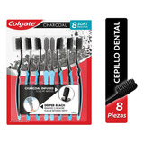 Colgate Charcoal 8 Piezas Cepillos Dentales 