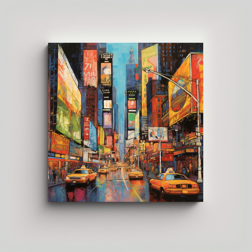 40x40cm Cuadro Nueva York: Esencia De La Ciudad Flores