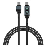 Cable Usb Tipo C A Tipo C 1 Metro 5a Display Digital Premium
