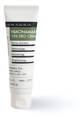 Desodorante En Crema Con 10% Niacinamida Dermafactory