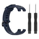 Pulseira Para Amazfit T Rex Pro Silicone Chaves Troca Facil Cor Azul-escuro