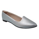 Flats Plata Casuales Zapatos Mujer Moleca 5635816