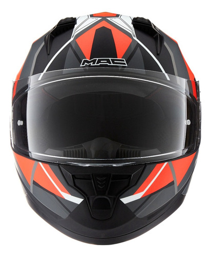 Casco Integral Mac M67 Nirvana Negro Naranja Mate T L Om