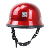 Motorcycle Retro Half Helmet Dot Approved German Style Open