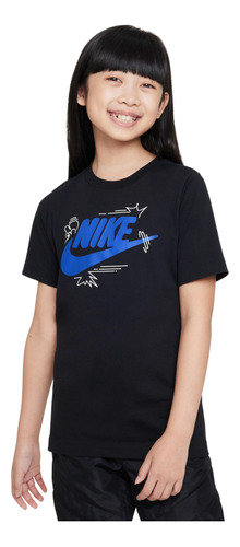 Polera Nike Sportswear Niños Negro