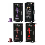 Café Combo 4 Cajas Cápsulas Gimoka 10u Nespresso Compatibles