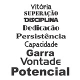  Frase Potencial, Garra... Adesivo Decorativo Escada Parede