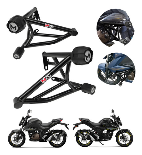 Slider Protector Reforzado Para Suzuki Gixxer 150 2020 Al 26 | Meses sin interés