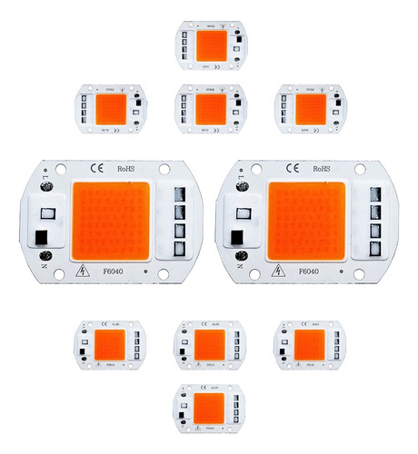 Chip Led Cob Full Espectro 50w Cultivo Indoor 10 Unidades