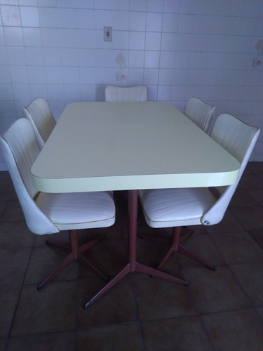 Mesa De Cozinha Anos 70 Com 4 Cadeiras