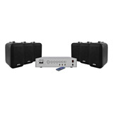 Amplificador 150w Kit Sonido Ambiental, 6 Bafles Linea 100v