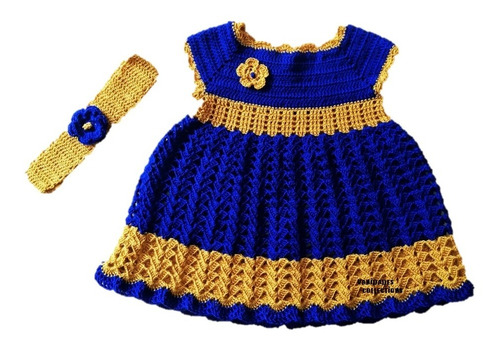 Vestido Para Bebe En Hilo Tejido Crochet Ropa Para Bebes