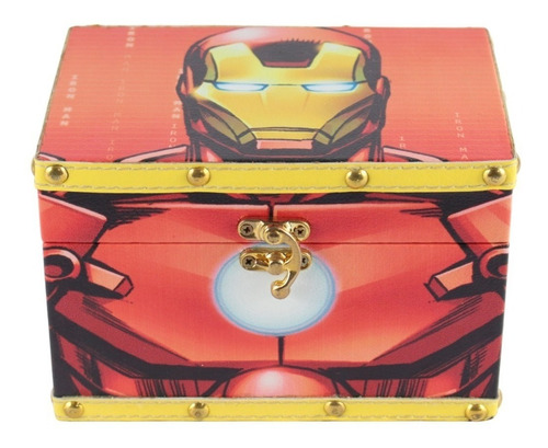 Caixa Homem Ferro Iron Man Porta Treco Marvel Mabruk 274137 Cor Laranja