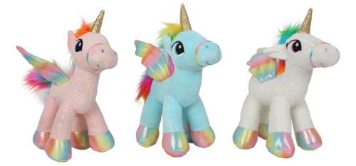 Peluche Unicornio Con Alas Y Brillo Woody Toys 24cm