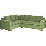 Living Modular Seccional Chenille Verde / Muebles América