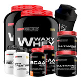 Kit 2x Whey Proten + 2x Bcaa + 2x Crea + 2x Glutamina + Copo Sabor Paçoca