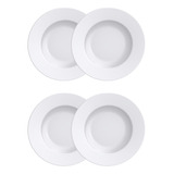 Set De 4 Platos Postre Tramontina Elena Porcelana 21 Cm