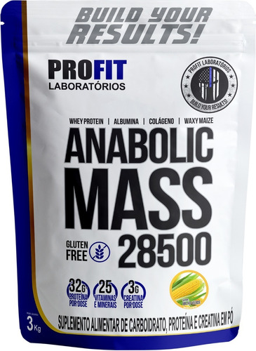 Hipercalórico Anabolic Mass 28500 - 3kg - Profit Labs