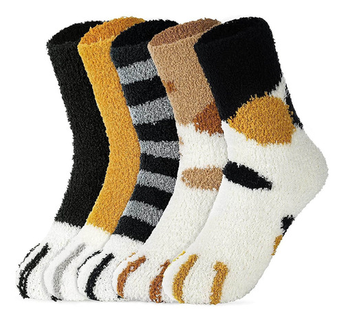 5 Pares De Calcetines Térmicos Mujer Regalo Invierno Felpa