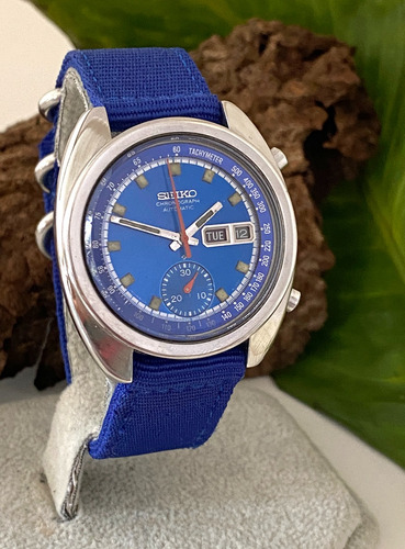 Cronógrafo Seiko 6139 Bruce Lee Eletric Blue Azul Royal