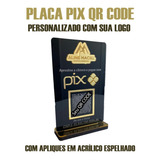 Placa Pix Qr Code Personalizada Em Acrílico Espelhado 