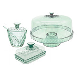 Set Azucarera + Mantequera + Campana 26cm Acrílico Carol Hsk