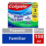 Colgate Triple Acción X 3 D 150 - mL a $84