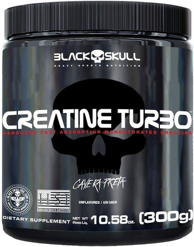 Creatine 300g ( Creatina ) - Caveira Preta - Black Skull