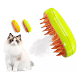 Cepillo Automático Para Gatos A Vapor 3 En 1 Color Amarillo