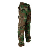 Pantalón Táctico Cargo Corte Acu Camuflado Woodland-selva