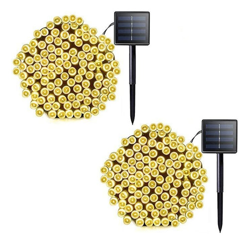 Aaa 2pack 100led 2 Modos De Iluminación Luces Led Solares