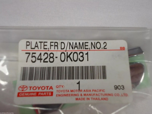 #t Emblema Letras V6 Para Toyota Fortuner Y Hilux Foto 4