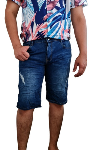 Shorts Jeans Hombre Bermuda Denim Mezclilla Primavera Verano