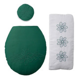 Set Baño 3 Piezas Bordados Velutti