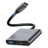 Adaptador Usb C A Hdmi, Convertidor De Vídeo 4k Con Puerto D