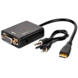 Cabo Hdmi Macho Para Hdb15 Fêmea + Áudio