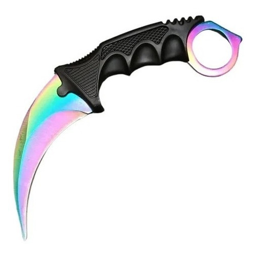 Cuchillo Karambit Raptor Garra Color Tornasol Acero C/funda