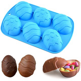 Molde Para Huevos Pascua Silicón Jabón Velas Chocolatería