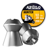 Balines Apolo Hunter Punta Hueca X 250 5.5 Mm Caza Pluma