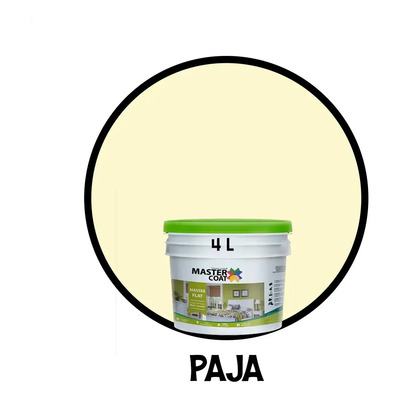 Pintura agua Master Coat Alvacolor color paja mate 4L antihongos y lavable | Envío gratis